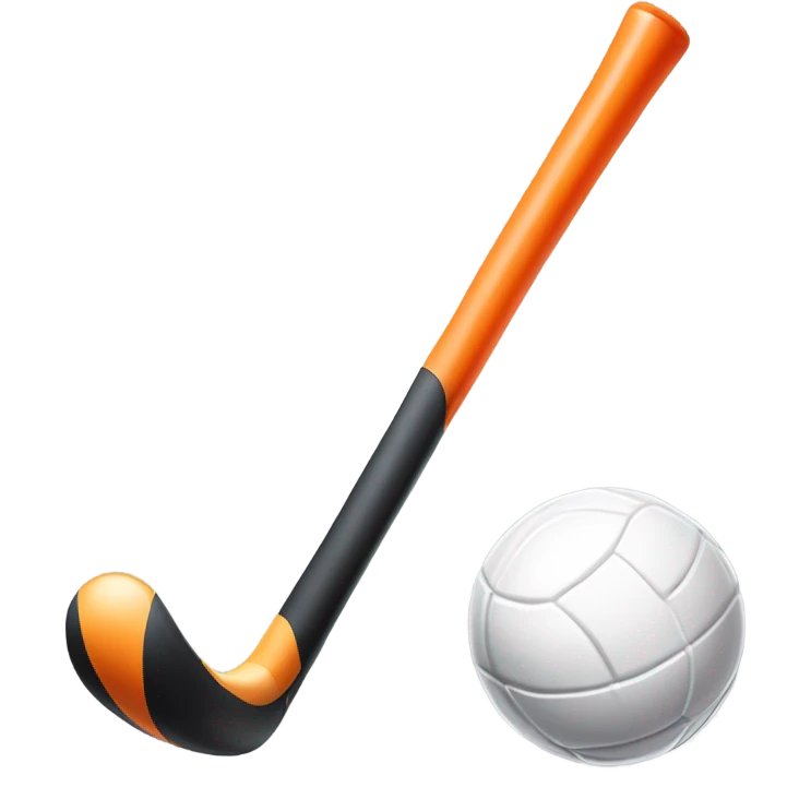 field hockey stick and ball emoji