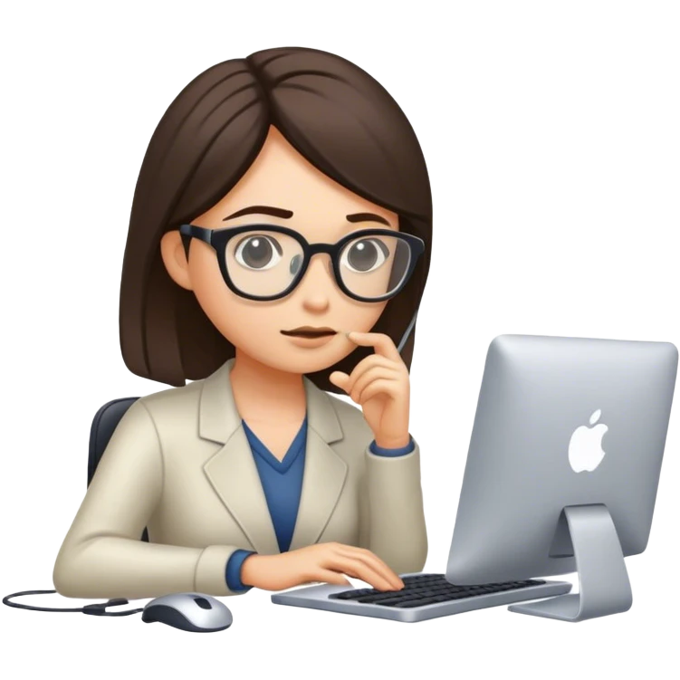  woman working in computer emoji