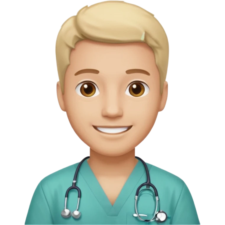 men doctor with scrub emoji