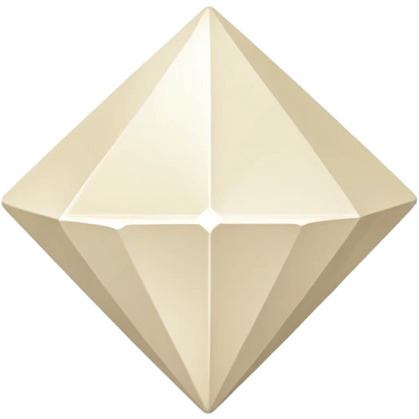 diamond shape carved from ivory. square tilted 45 degrees emoji