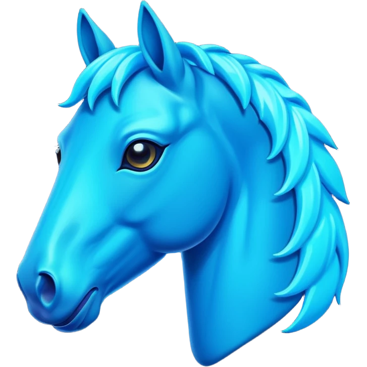 Neon horse emoji