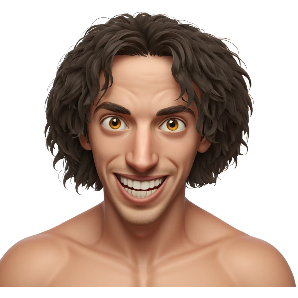 horror themed smiling boy emoji