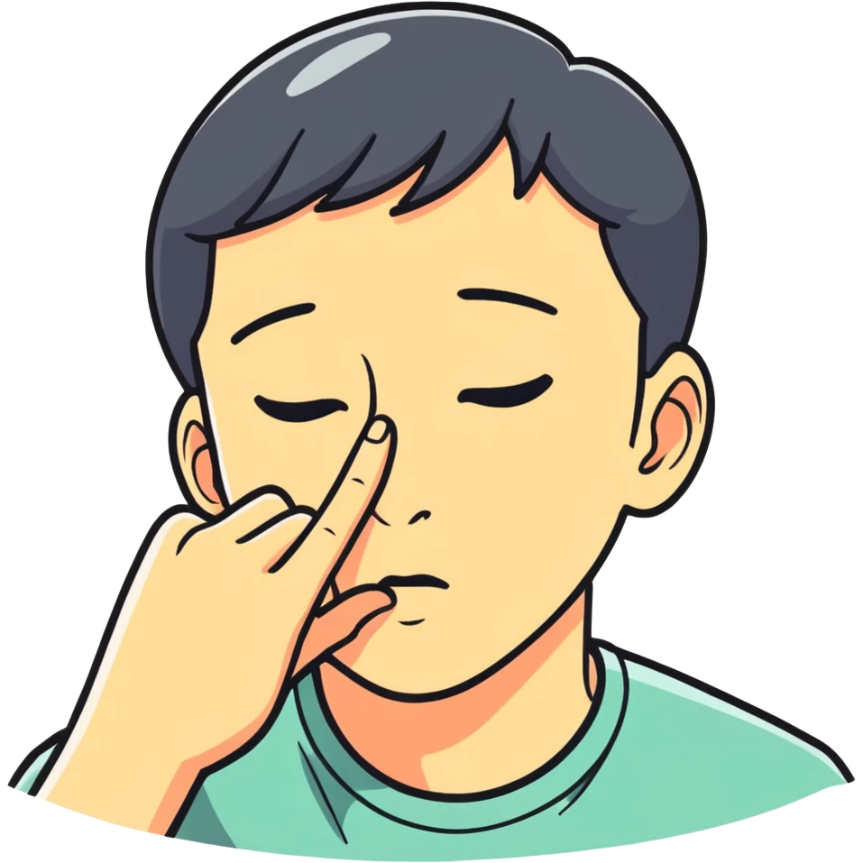 Pinching nose emoji