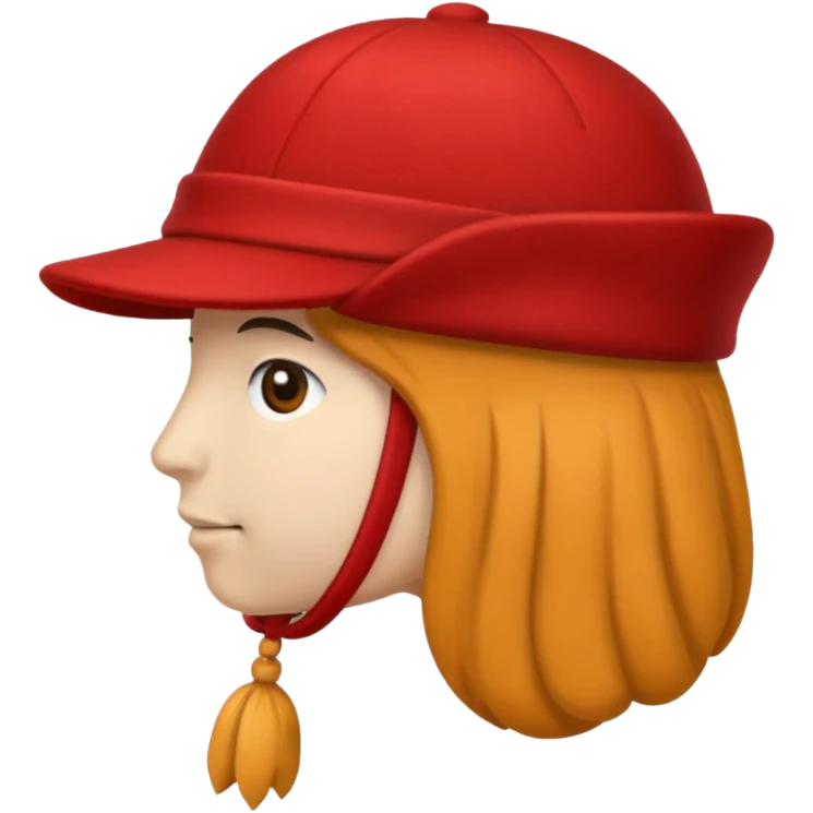 red hunting hat, simple and recognizable emoji