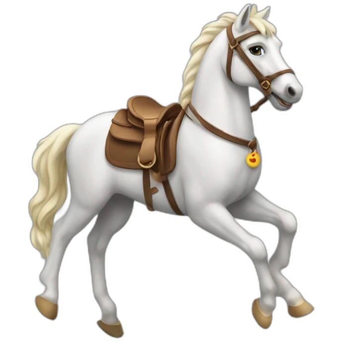 Chat sur un cheval emoji