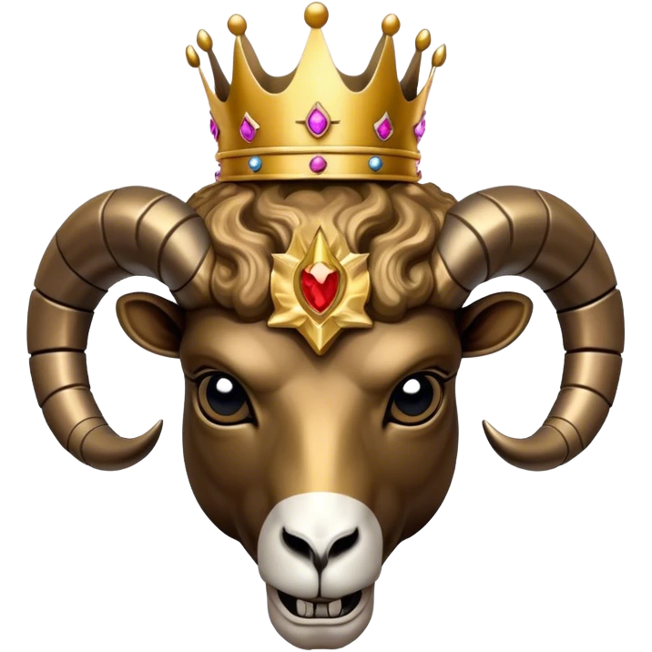 A Ram head in the terminator style (add a crown) emoji