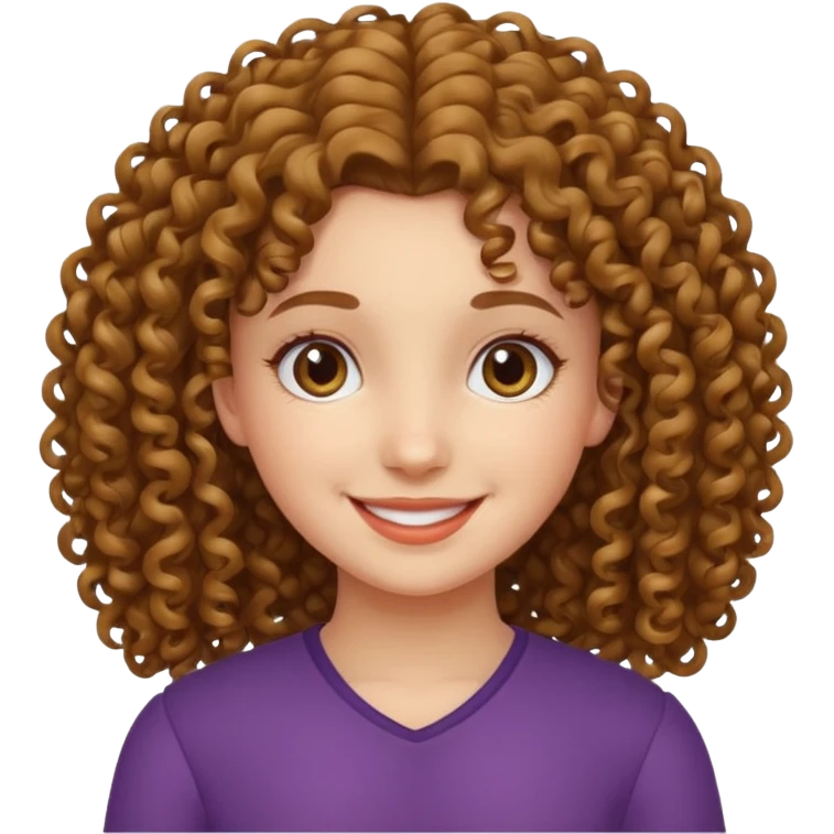Kumral kıvırcık saçlı güzell kızz  emoji