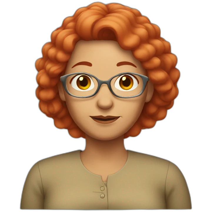 grandmother with long red hair emoji