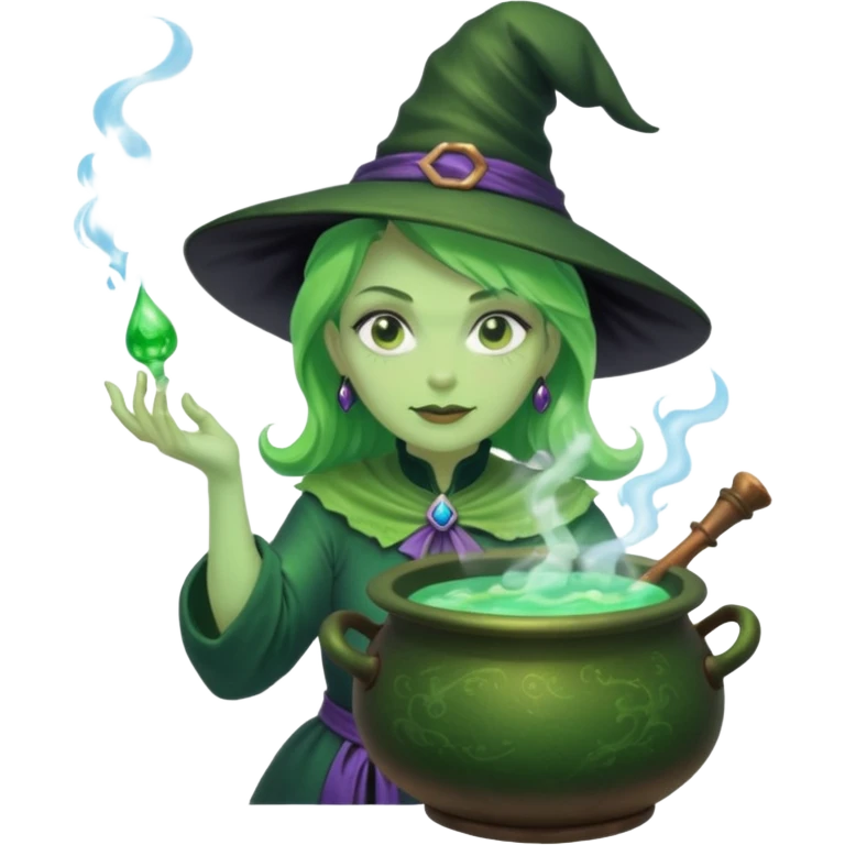 green witch cooking potion emoji