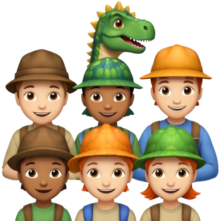 Dinosaur Hat Kids emoji