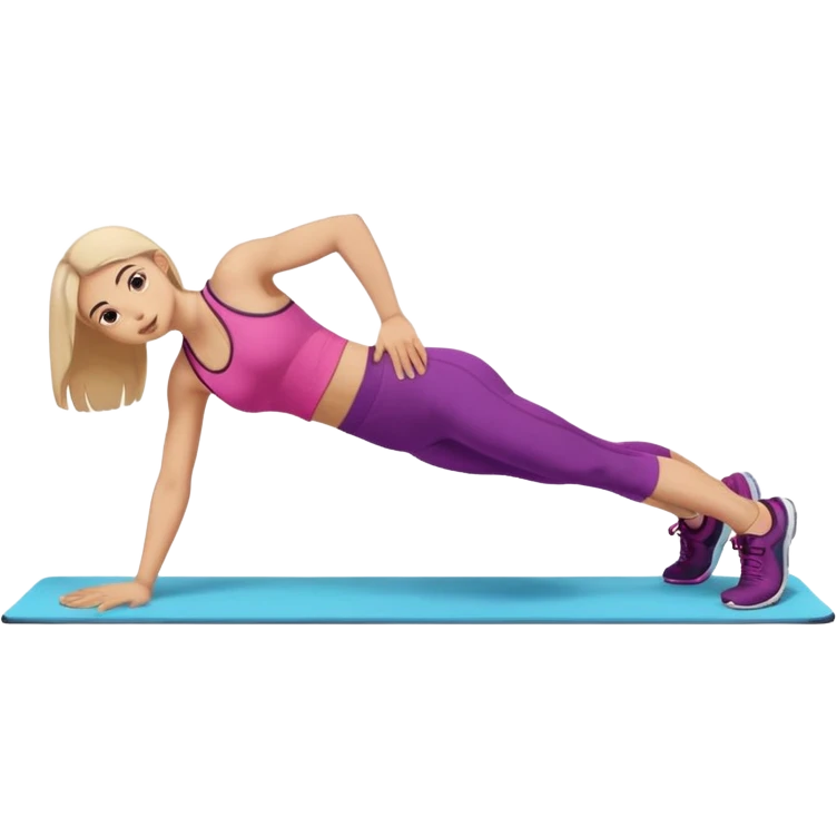 girl is doing plank emoji