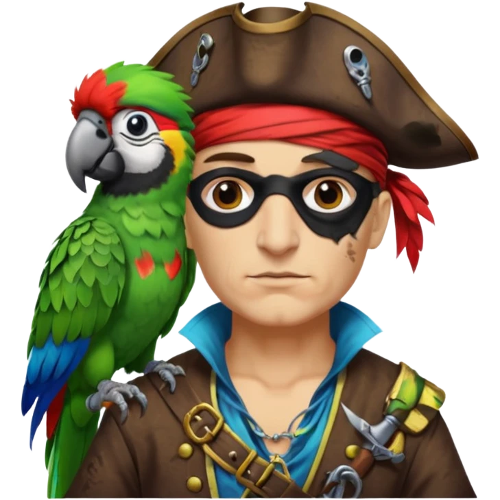 pirate and parrot emoji