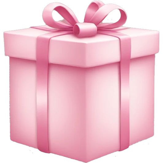 light pink Gift emoji
