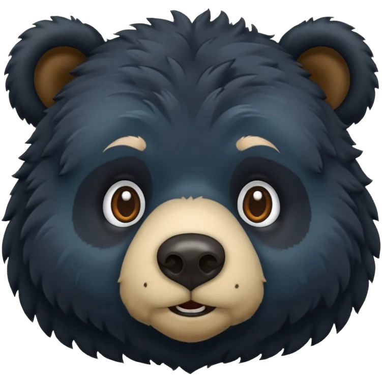i wanna emoji head black bear for my bio emoji