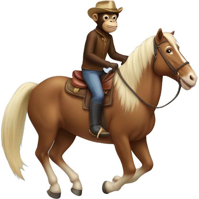 monkey riding a horse  emoji