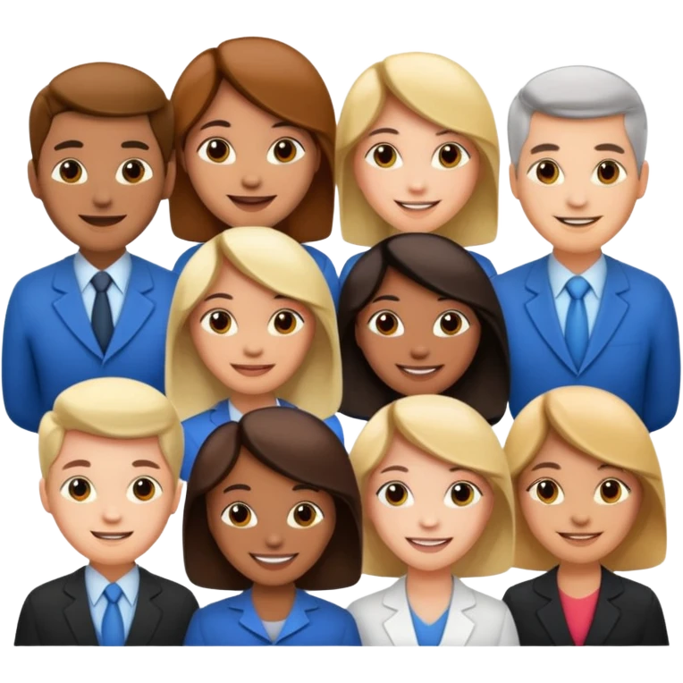20,000 people image in professional look emoji