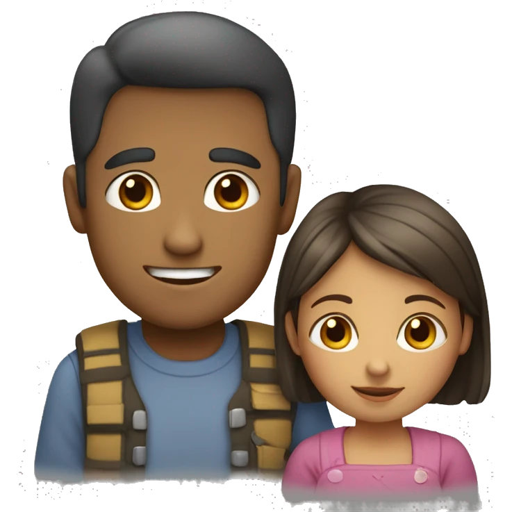 Abrazos un niño y una niña emoji