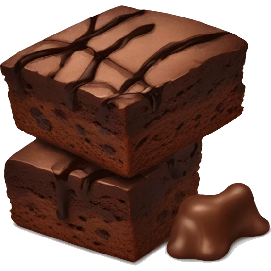 Chocolate brownie emoji