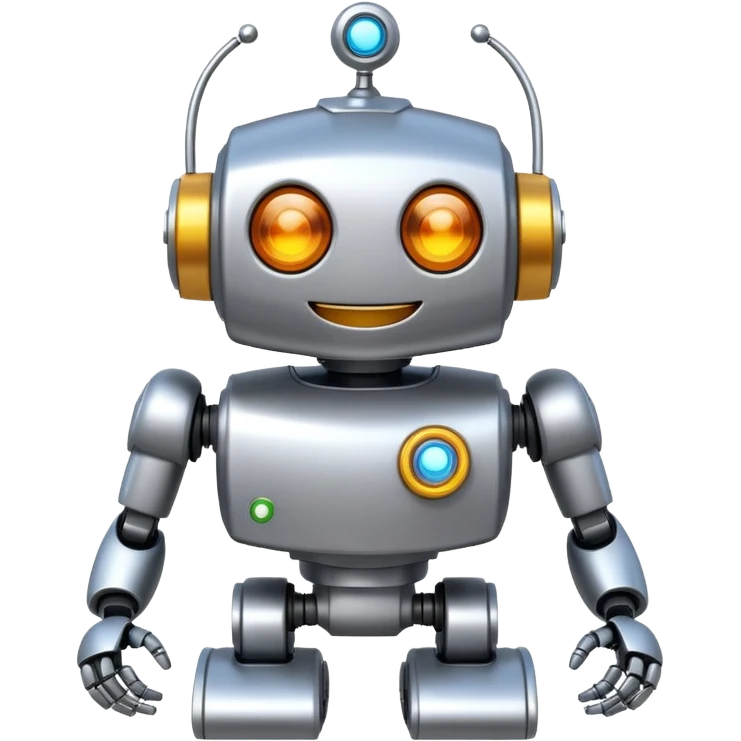 Classdojos mojo mascot as a robot looking happy  emoji