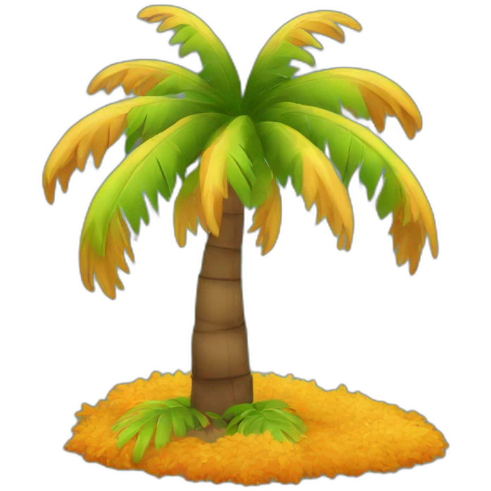 palmtree in autumn emoji