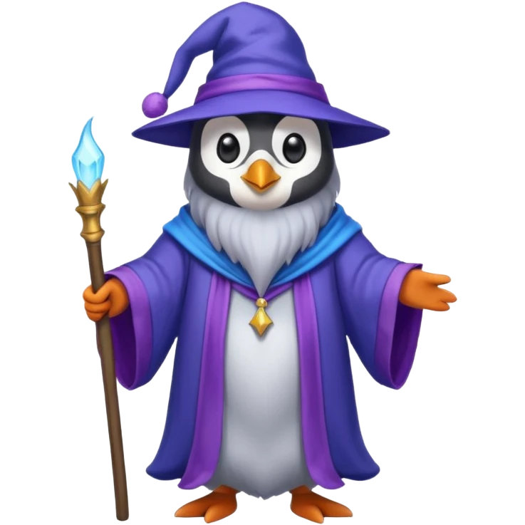 Penguin Wizard emoji