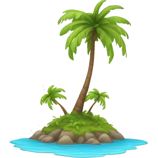 palm on an island emoji