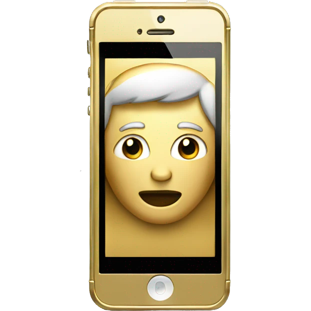 iPhone 5 in gold color emoji