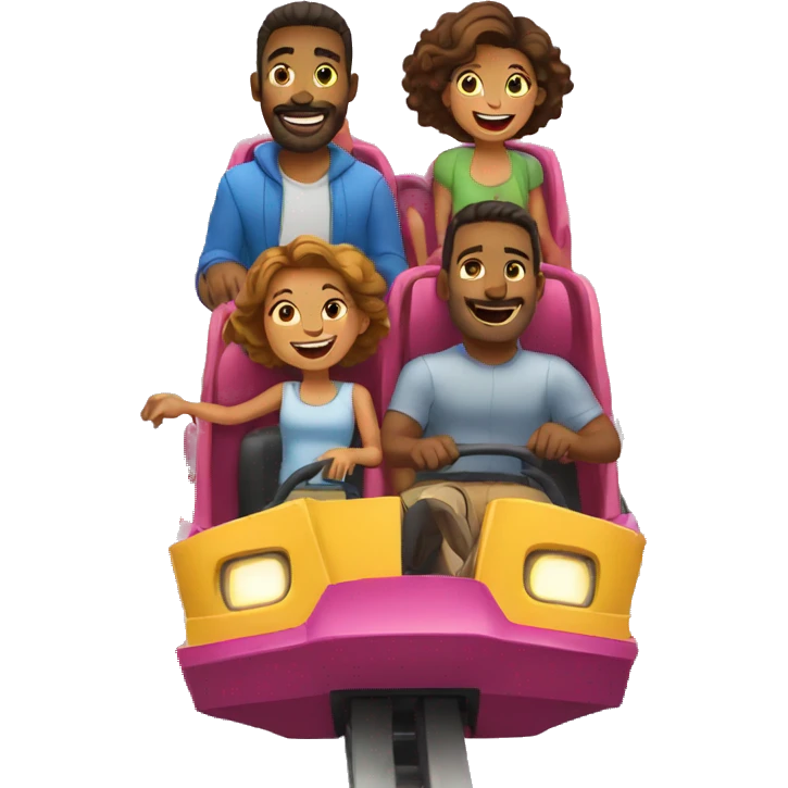 family on rollercoaster emoji
