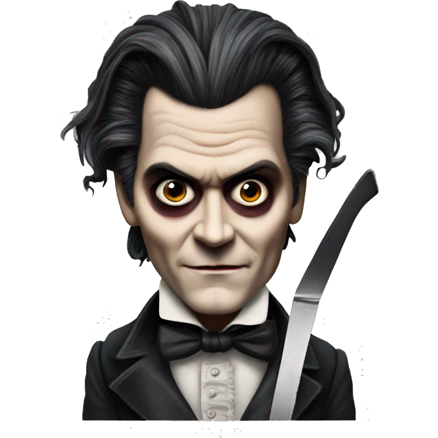 photorealistic Sweeney todd by Johnny Depp emoji
