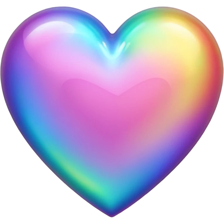 Iridescent heart emoji