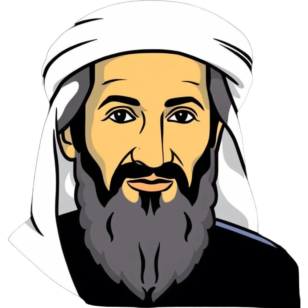 portrait of Osama bin Laden emoji