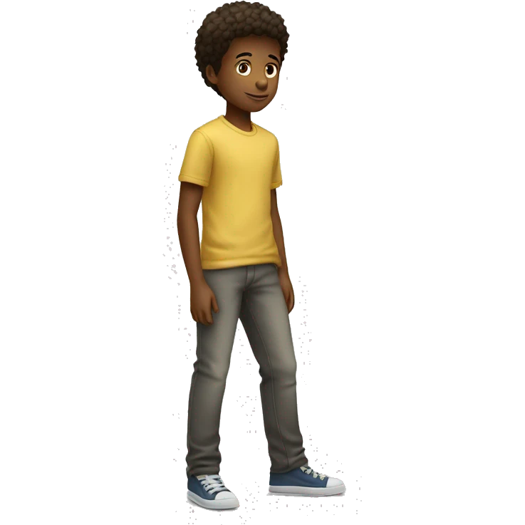 Eleve garcon debout blanc emoji