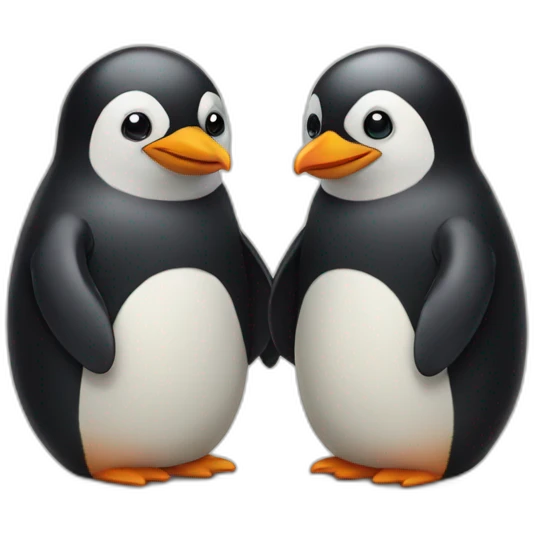 Penguin love emoji