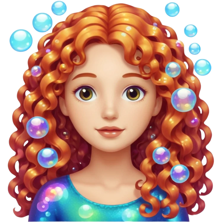 👩🏻‍🦱🫧✨️ emoji