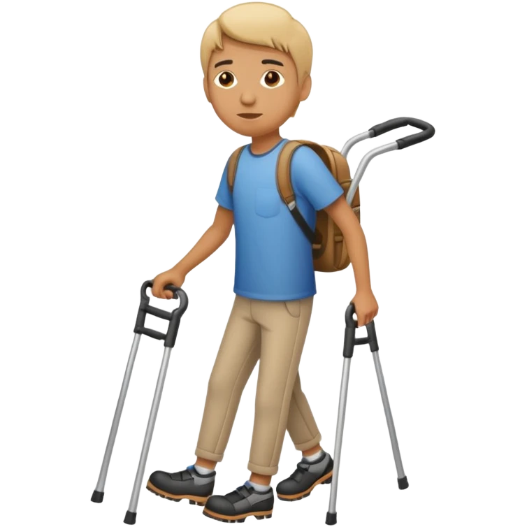 Create a person with crutches  emoji