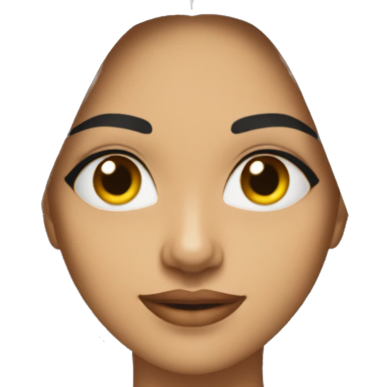 Mujer morena, media melena emoji