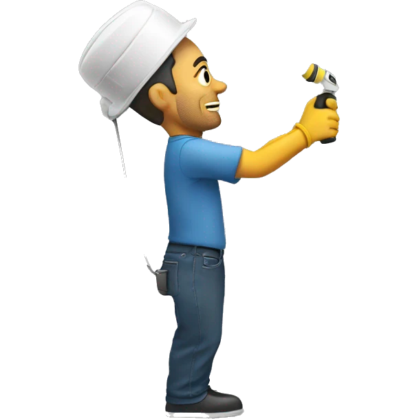 man spraying on a wall emoji