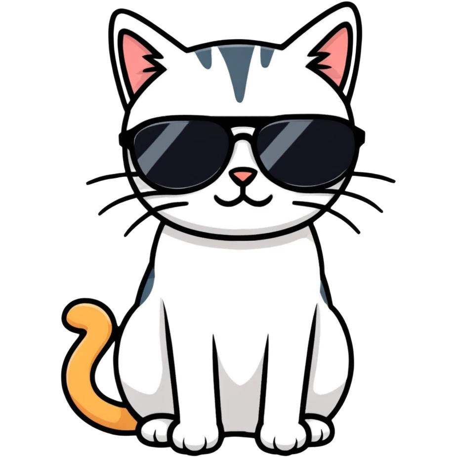 Cat with sunglasses emoji