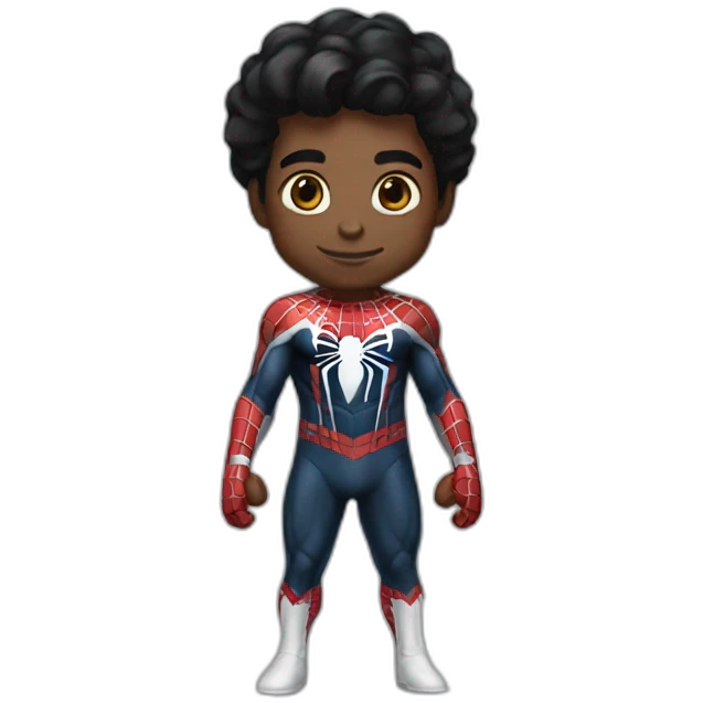 Spider-Man black hair White skin  emoji