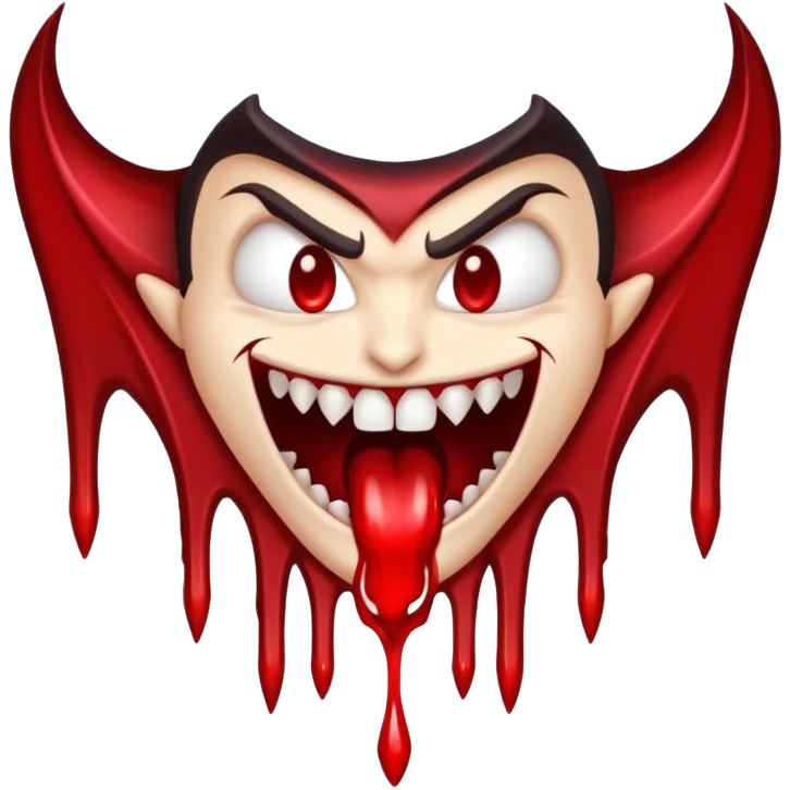 Vampire fangs dripping blood just the teeth  emoji
