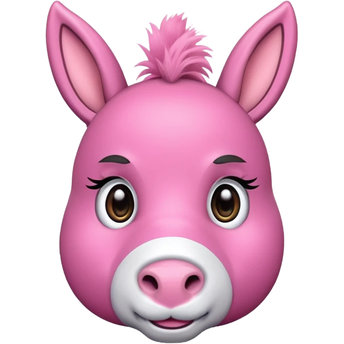 Little cute donkey pink  emoji