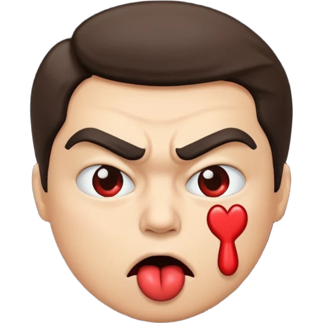 angry kisses emoji