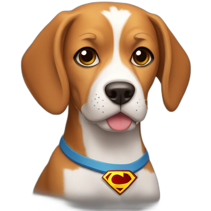 Beagle super girl emoji