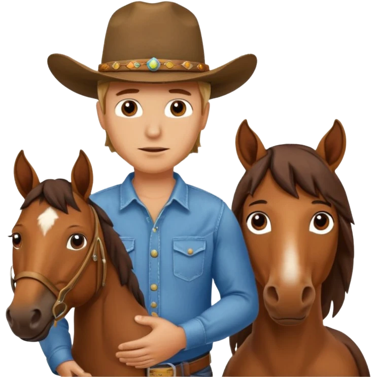 pregnant man  near horse emoji