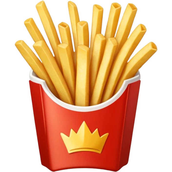 Porzione di patatine media (senza faccina) emoji
