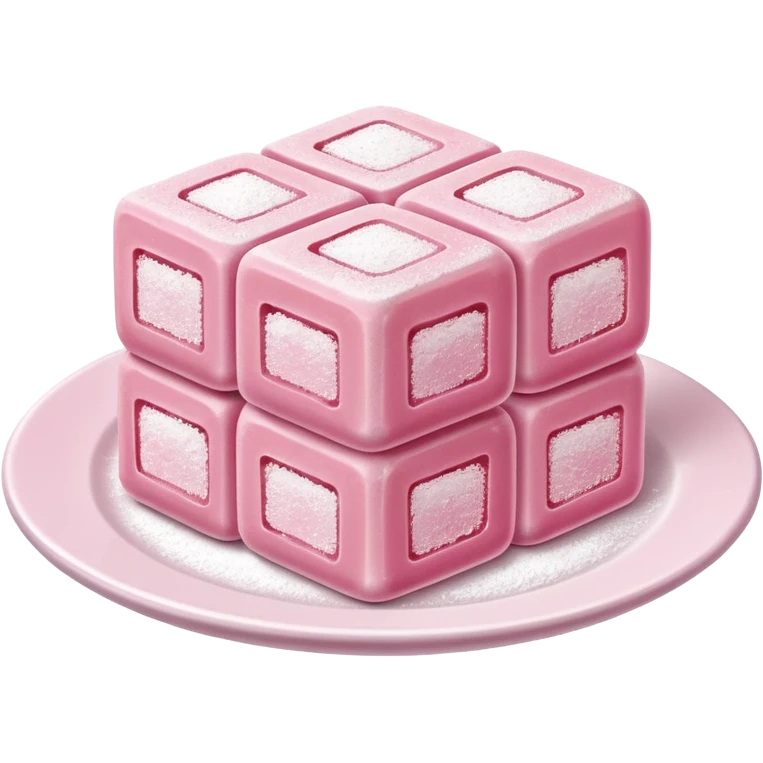 Turkish delight on white plate emoji