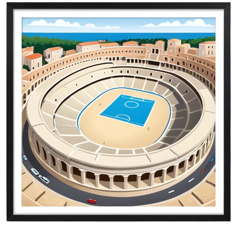 Cinematic Realistic Pula Arena, Croatia emoji emoji