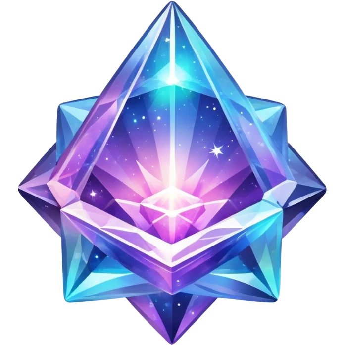 magic alien cosmic crystal complex shape galaxy inside emoji