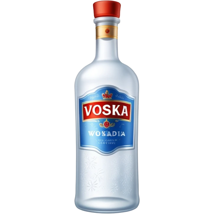 russian vodka bottle with a frosty look emoji