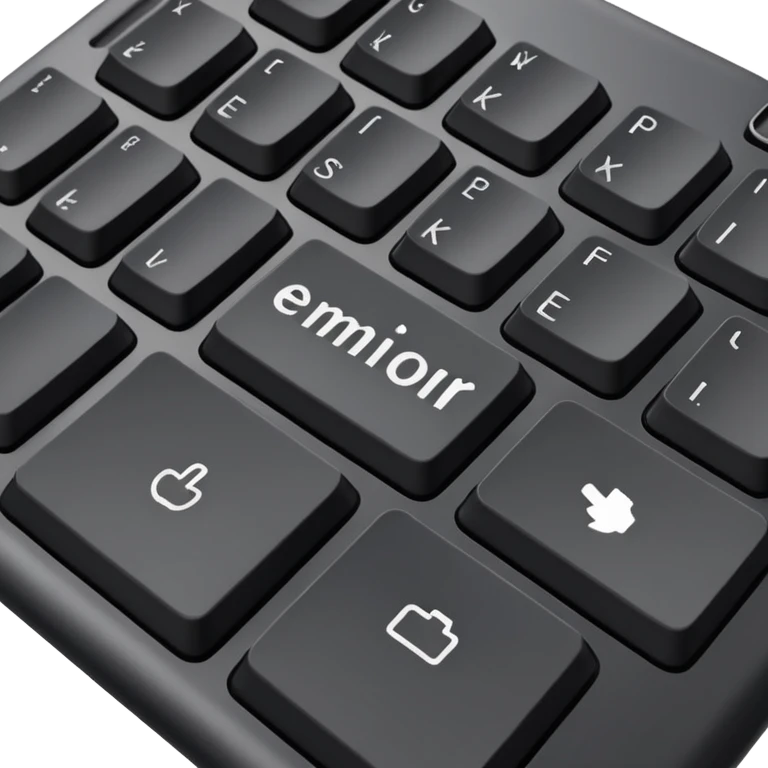 keyboard with highlighted Enter key emoji